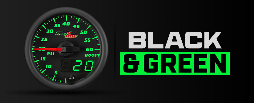 Black & Green MaxTow Double Vision Gauge Series