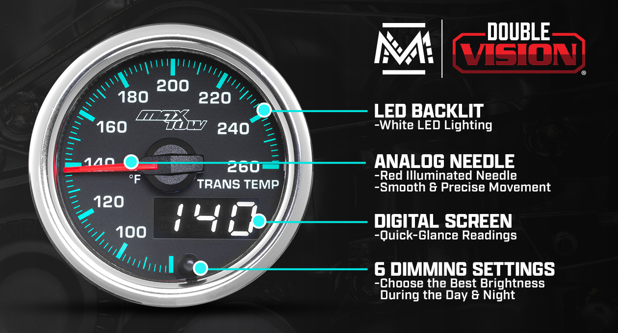 MaxTow Match 2014-2020 6.6L Duramax Transmission Temperature Gauge