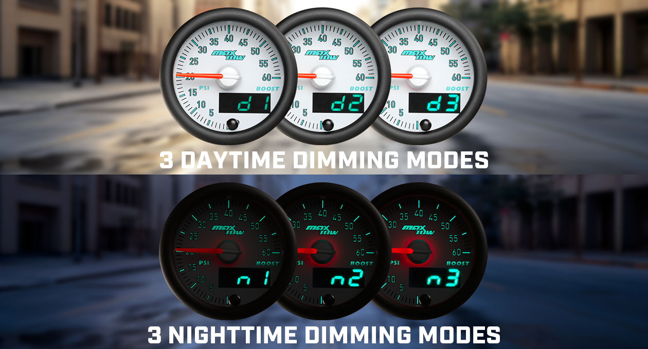 3 Daytime 3 Nighttime Dimming Modes